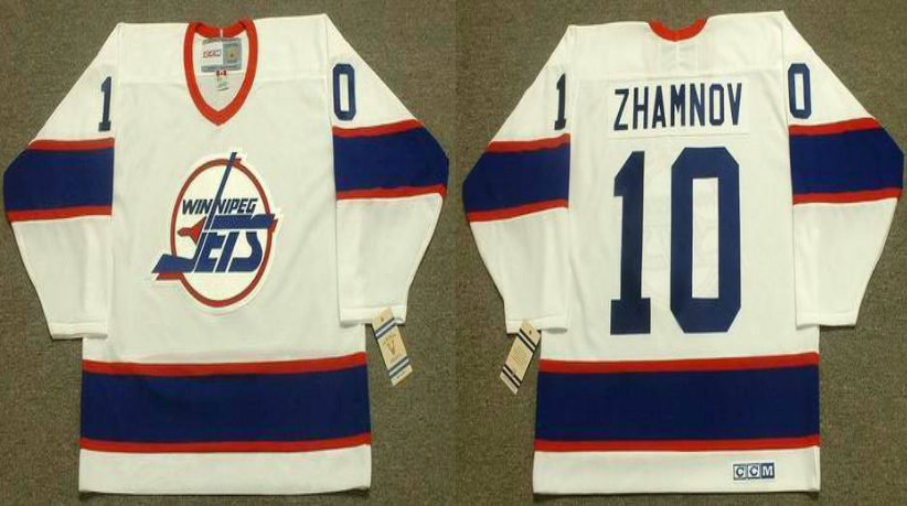 2019 Men Winnipeg Jets #10 Zhamnov white CCM NHL jersey
